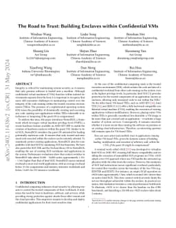 The Road to Trust: Building Enclaves within Confidential VMs
