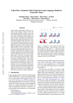 LoRA-Flow: Dynamic LoRA Fusion for Large Language Models in Generative
  Tasks