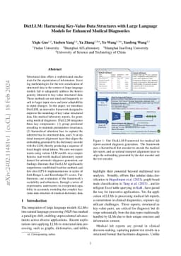 DictLLM: Harnessing Key-Value Data Structures with Large Language Models
  for Enhanced Medical Diagnostics