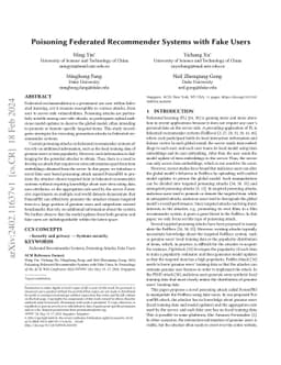 Poisoning Federated Recommender Systems with Fake Users