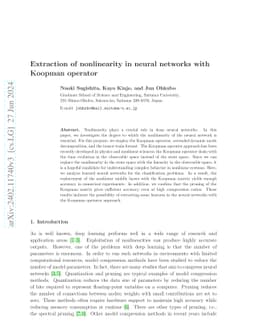 Extraction of nonlinearity in neural networks with Koopman operator