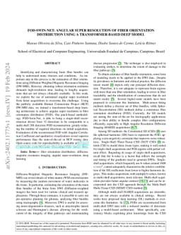FOD-Swin-Net: angular super resolution of fiber orientation distribution
  using a transformer-based deep model