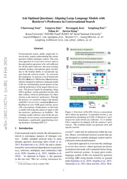 Ask Optimal Questions: Aligning Large Language Models with Retriever's
  Preference in Conversational Search