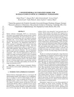 A Spatiotemporal Illumination Model for 3D Image Fusion in Optical
  Coherence Tomography
