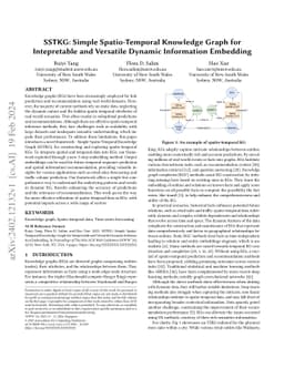 SSTKG: Simple Spatio-Temporal Knowledge Graph for Intepretable and
  Versatile Dynamic Information Embedding