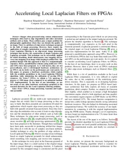 Accelerating local laplacian filters on FPGAs