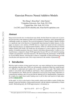 Gaussian Process Neural Additive Models