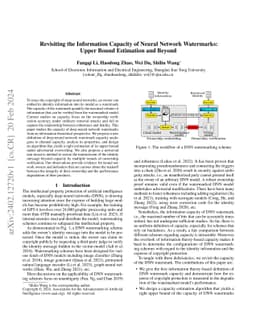 Revisiting the Information Capacity of Neural Network Watermarks: Upper
  Bound Estimation and Beyond