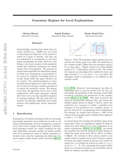 Guarantee Regions for Local Explanations