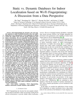Static vs. Dynamic Databases for Indoor Localization based on Wi-Fi
  Fingerprinting: A Discussion from a Data Perspective