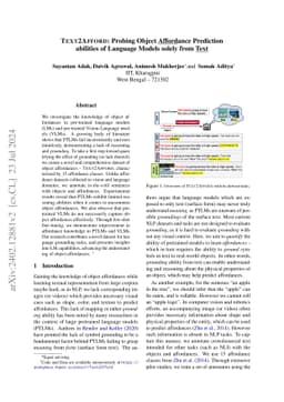 GRAFFORD: A Benchmark Dataset for Testing the Knowledge of Object
  Affordances of Language and Vision Models
