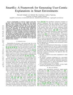 SmartEx: A Framework for Generating User-Centric Explanations in Smart
  Environments