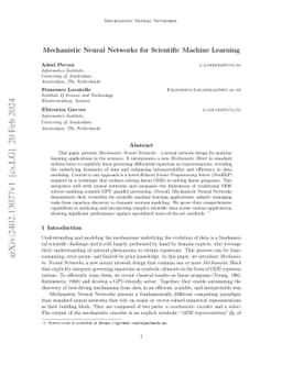 Mechanistic Neural Networks for Scientific Machine Learning