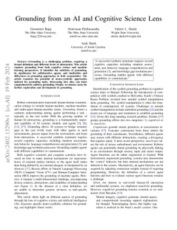 Grounding from an AI and Cognitive Science Lens