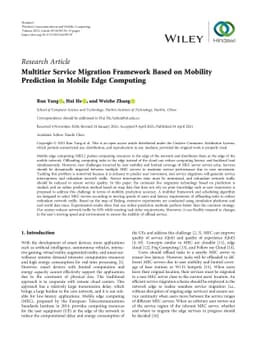 Multitier Service Migration Framework Based on Mobility Prediction in
  Mobile Edge Computing