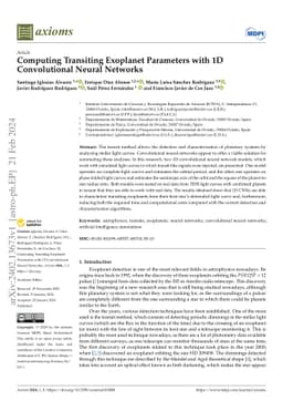 Computing Transiting Exoplanet Parameters with 1D Convolutional Neural
  Networks