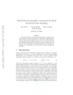 Weak Poincaré inequality comparisons for ideal and hybrid slice
  sampling