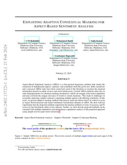 Exploiting Adaptive Contextual Masking for Aspect-Based Sentiment
  Analysis