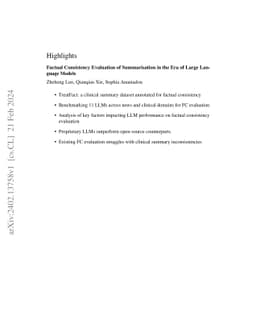 Factual consistency evaluation of summarization in the Era of large language models