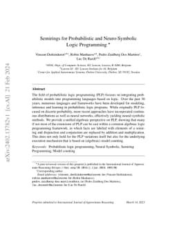 Semirings for Probabilistic and Neuro-Symbolic Logic Programming
