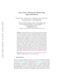 Scene Prior Filtering for Depth Map Super-Resolution