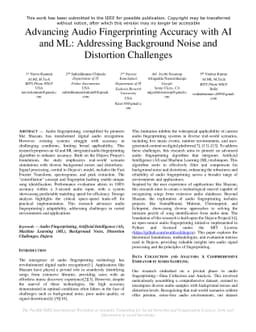 Advancing Audio Fingerprinting Accuracy Addressing Background Noise and
  Distortion Challenges