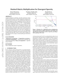 Masked Matrix Multiplication for Emergent Sparsity