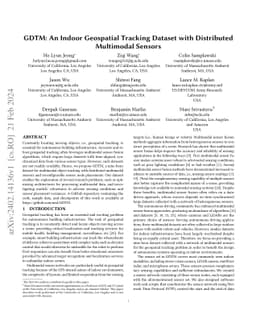 GDTM: An Indoor Geospatial Tracking Dataset with Distributed Multimodal
  Sensors