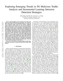 Exploring Emerging Trends in 5G Malicious Traffic Analysis and
  Incremental Learning Intrusion Detection Strategies