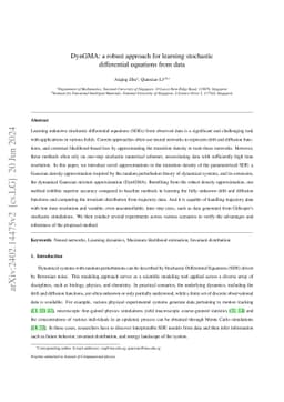 DynGMA: a robust approach for learning stochastic differential equations
  from data