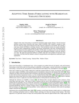 Adaptive time series forecasting with markovian variance switching