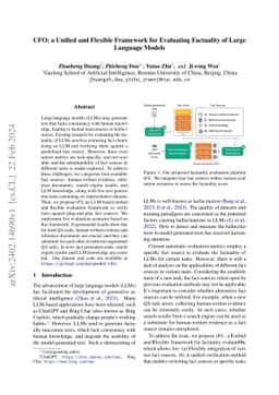 UFO: a Unified and Flexible Framework for Evaluating Factuality of Large
  Language Models
