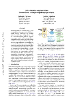 Zero-shot cross-lingual transfer in instruction tuning of large language
  models