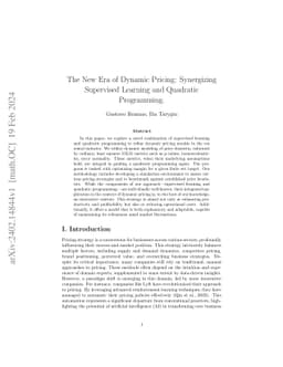 The New Era of Dynamic Pricing: Synergizing Supervised Learning and
  Quadratic Programming