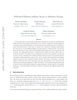 Federated Fairness without Access to Sensitive Groups