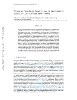 Towards Few-Shot Adaptation of Foundation Models via Multitask
  Finetuning