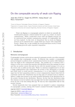 On the composable security of weak coin flipping