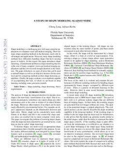A Study of Shape Modeling Against Noise