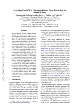 Leveraging ChatGPT in Pharmacovigilance Event Extraction: An Empirical
  Study