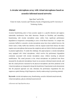 A circular microphone array with virtual microphones based on
  acoustics-informed neural networks