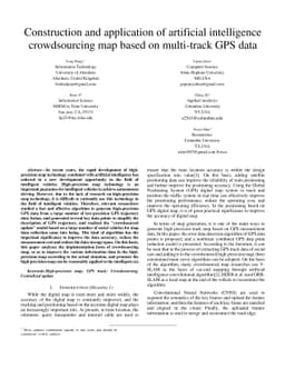 Construction and application of artificial intelligence crowdsourcing
  map based on multi-track GPS data