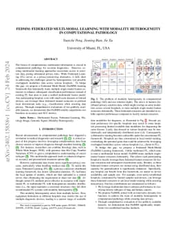 FedMM: Federated Multi-Modal Learning with Modality Heterogeneity in
  Computational Pathology