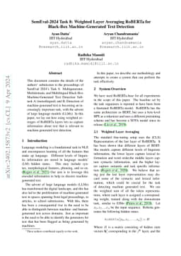 SemEval-2024 Task 8: Weighted Layer Averaging RoBERTa for Black-Box
  Machine-Generated Text Detection