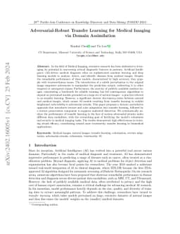 Adversarial-Robust Transfer Learning for Medical Imaging via Domain
  Assimilation