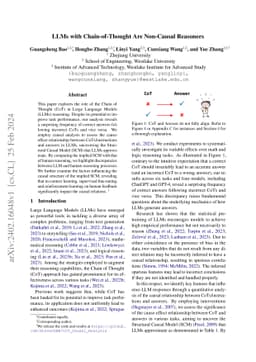 LLMs with Chain-of-Thought Are Non-Causal Reasoners