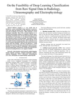On the Feasibility of Deep Learning Classification from Raw Signal Data
  in Radiology, Ultrasonography and Electrophysiology