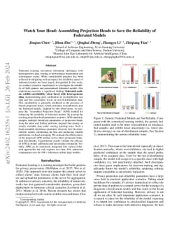 Watch Your Head: Assembling Projection Heads to Save the Reliability of
  Federated Models