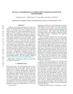 MV-Swin-T: Mammogram Classification with Multi-view Swin Transformer
