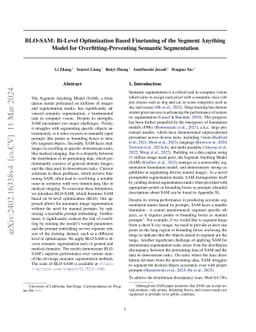BLO-SAM: Bi-level Optimization Based Overfitting-Preventing Finetuning
  of SAM