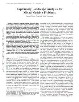 Exploratory Landscape Analysis for Mixed-Variable Problems